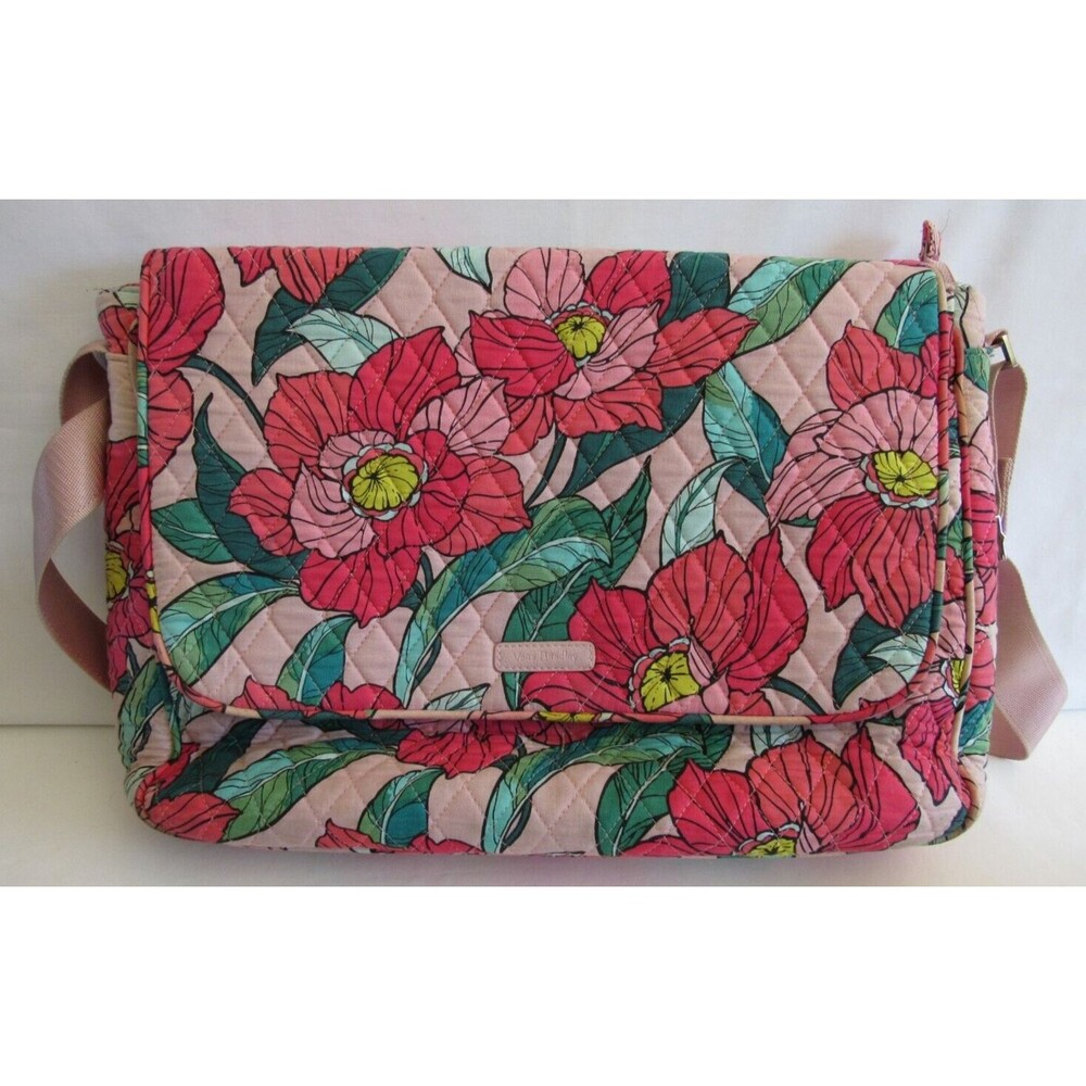 Vera Bradley Quilted Messenger/Tablet/Laptop Bag Vintage Floral Pattern